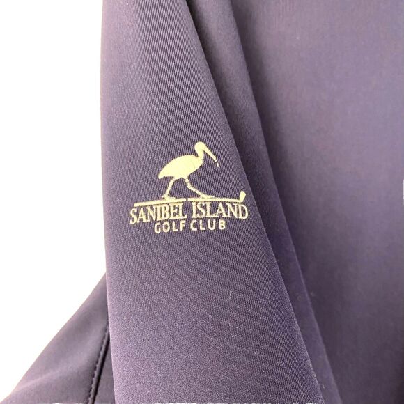 F&G Tech Golf Jacket Sweater Full Zip Size‎ M Blue White Pockets Logo - Picture 6 of 15